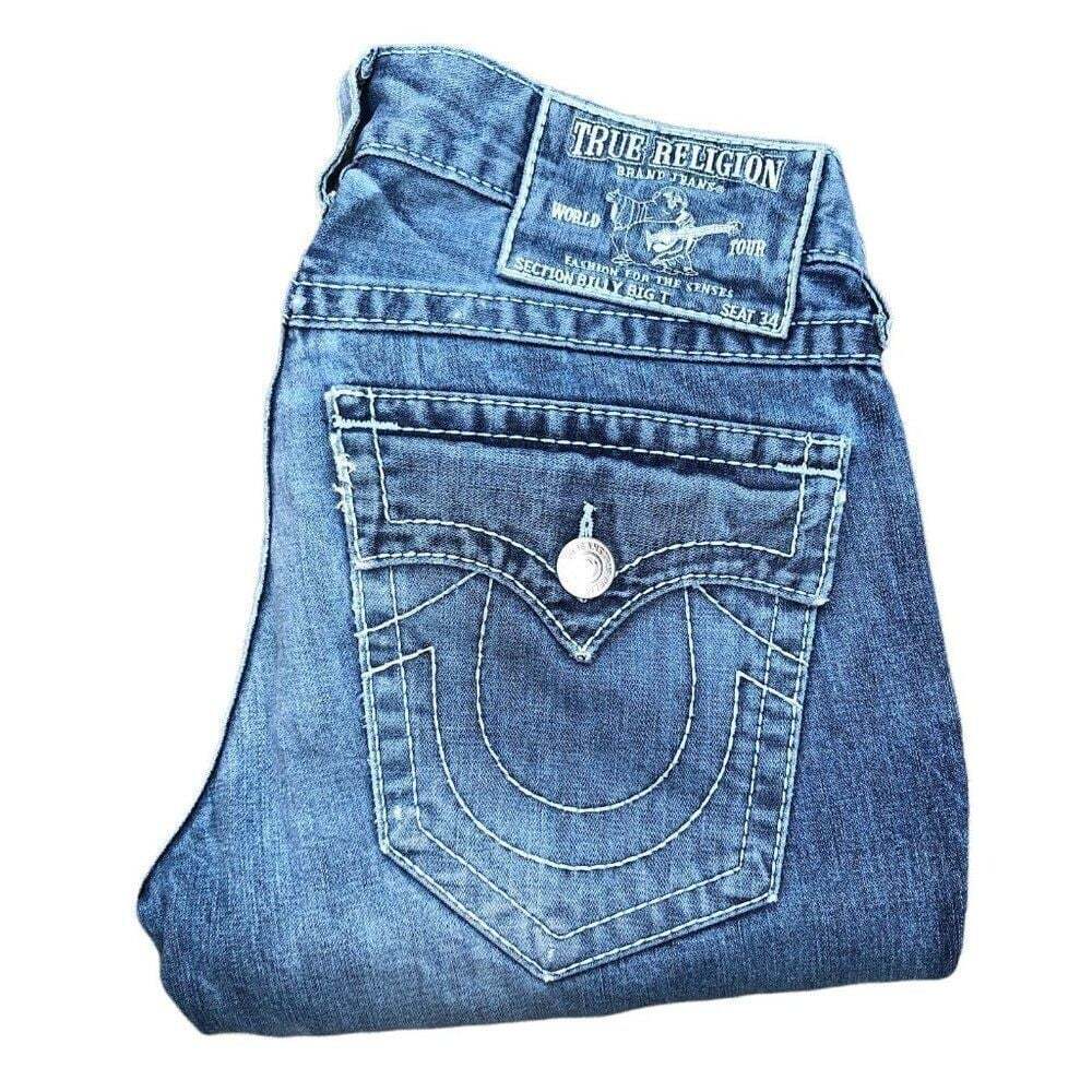 Vintage True Religion Jeans Size 32 BILLY BIG T Blue